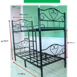 round-leg-metal-bunk-bed-with-board